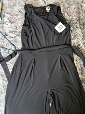 Anne Klein Black Sleeveless Jumpsuit